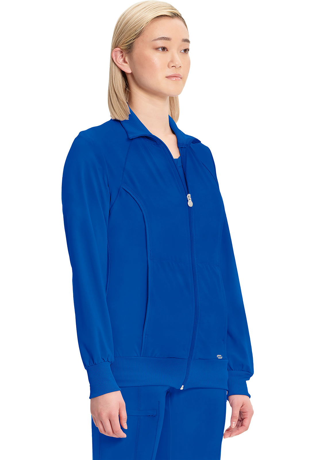 Classics 2391A Zip Front Jacket Galaxy Blue Model Image Left Side | Infinity