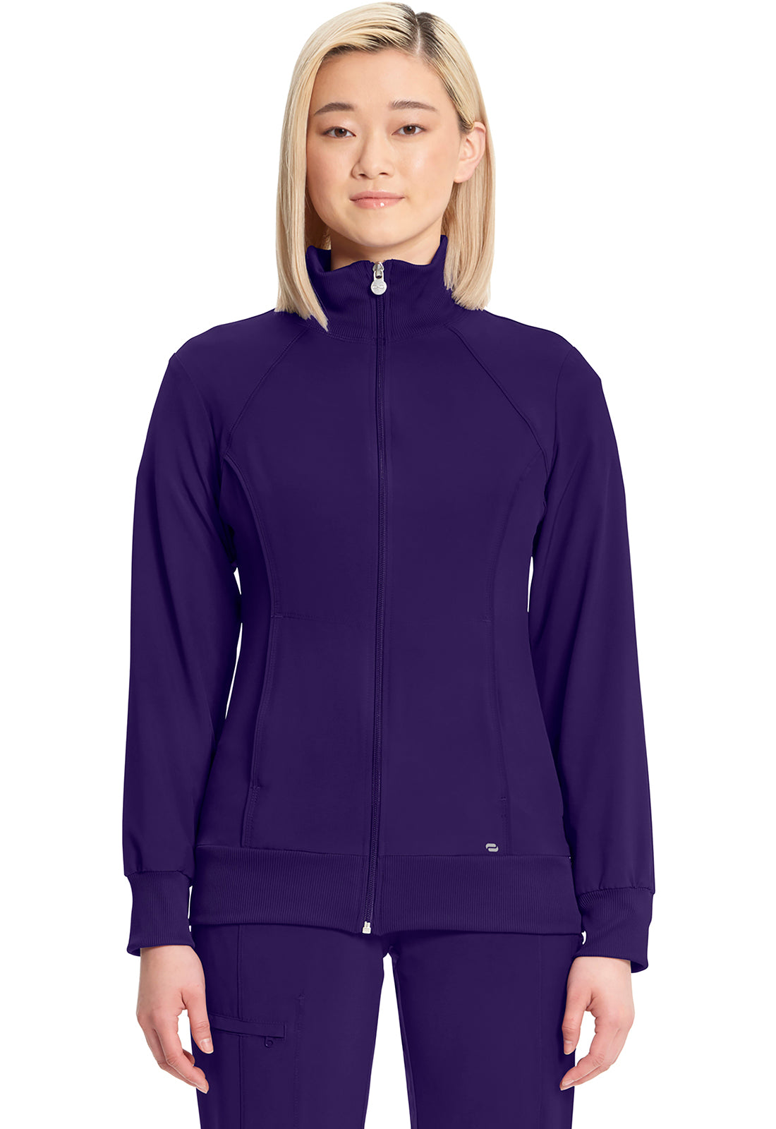 Classics 2391A Zip Front Jacket Grape Model Image Front | Infinity