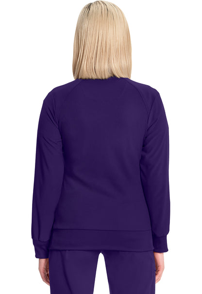 Classics 2391A Zip Front Jacket Grape Model Image Back | Infinity