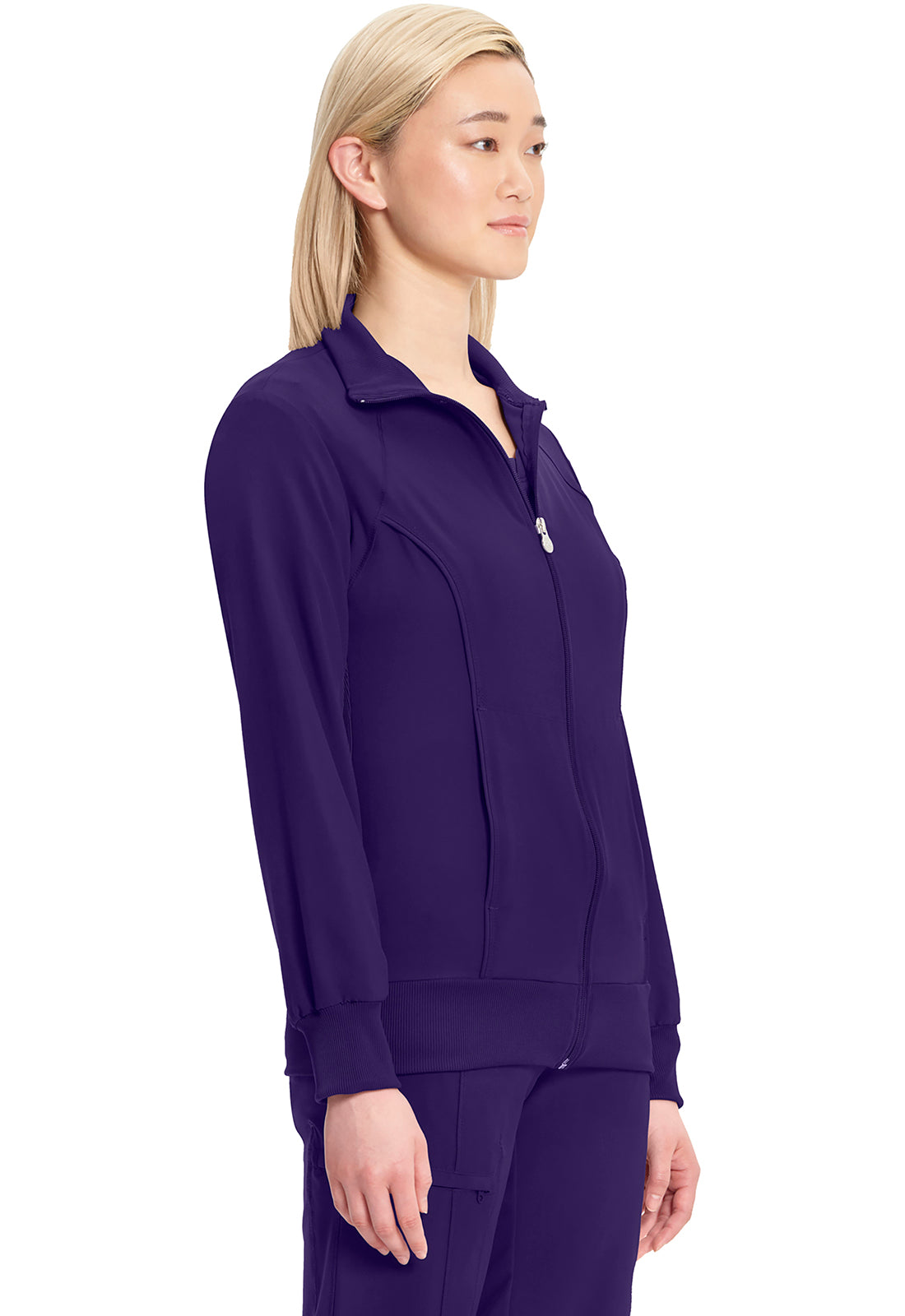 Classics 2391A Zip Front Jacket Grape Model Image Left Side | Infinity