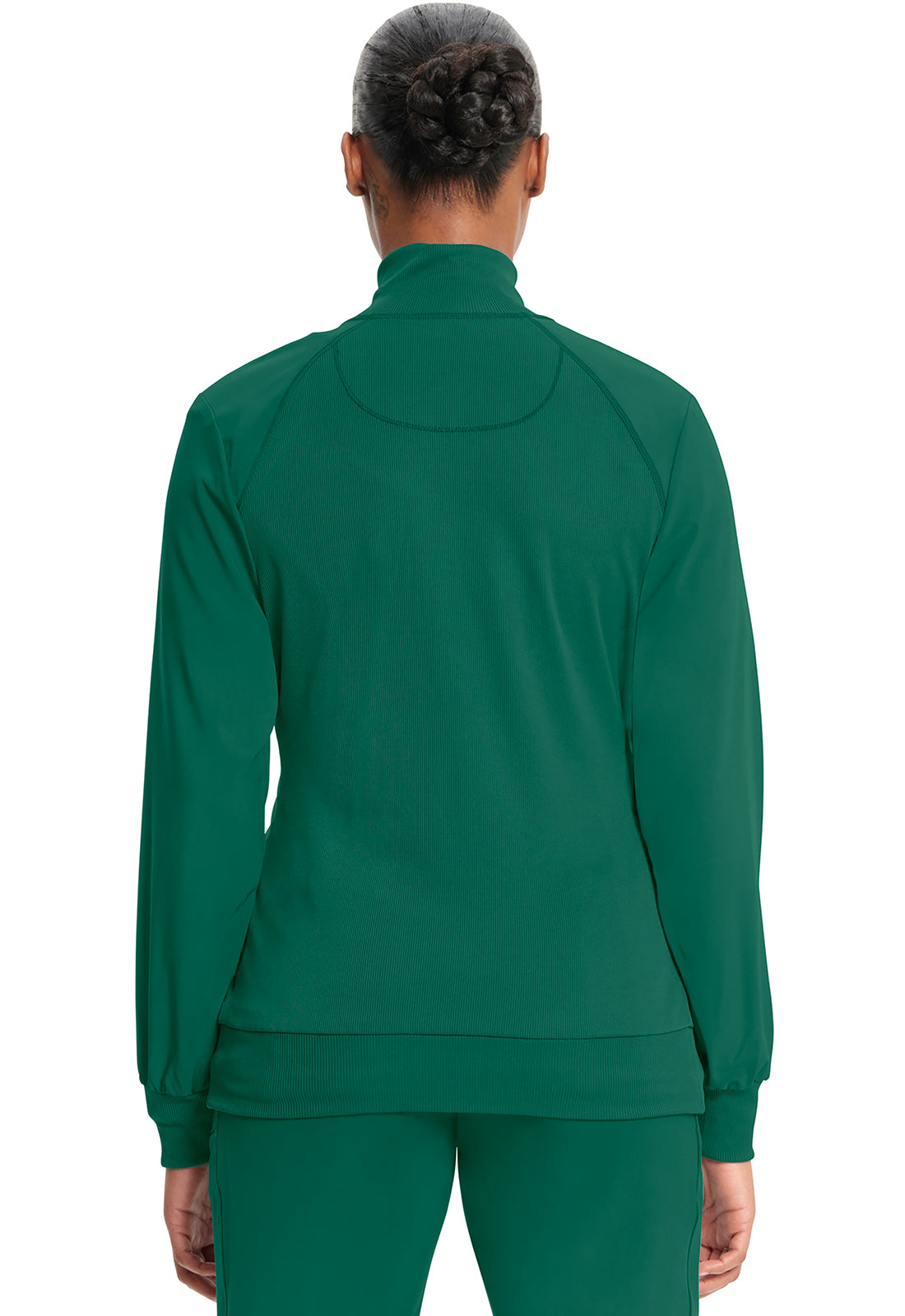 Classics 2391A Zip Front Jacket Hunter Green Model Image Back | Infinity