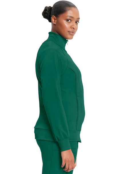 Classics 2391A Zip Front Jacket Hunter Green Model Image Right Side | Infinity