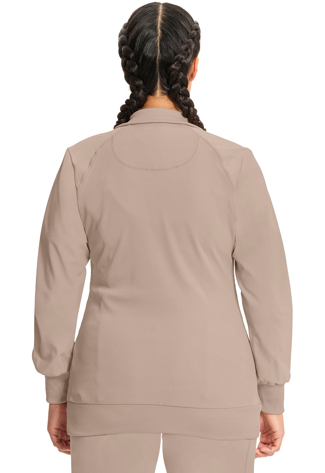 Classics 2391A Zip Front Jacket Khaki Model Image Back | Infinity