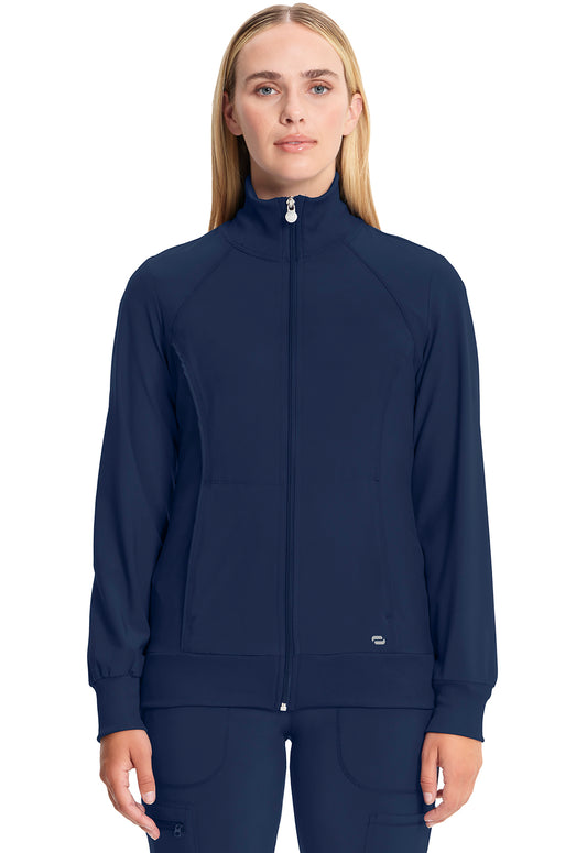 Classics 2391A Zip Front Jacket Navy Model Image Front | Infinity