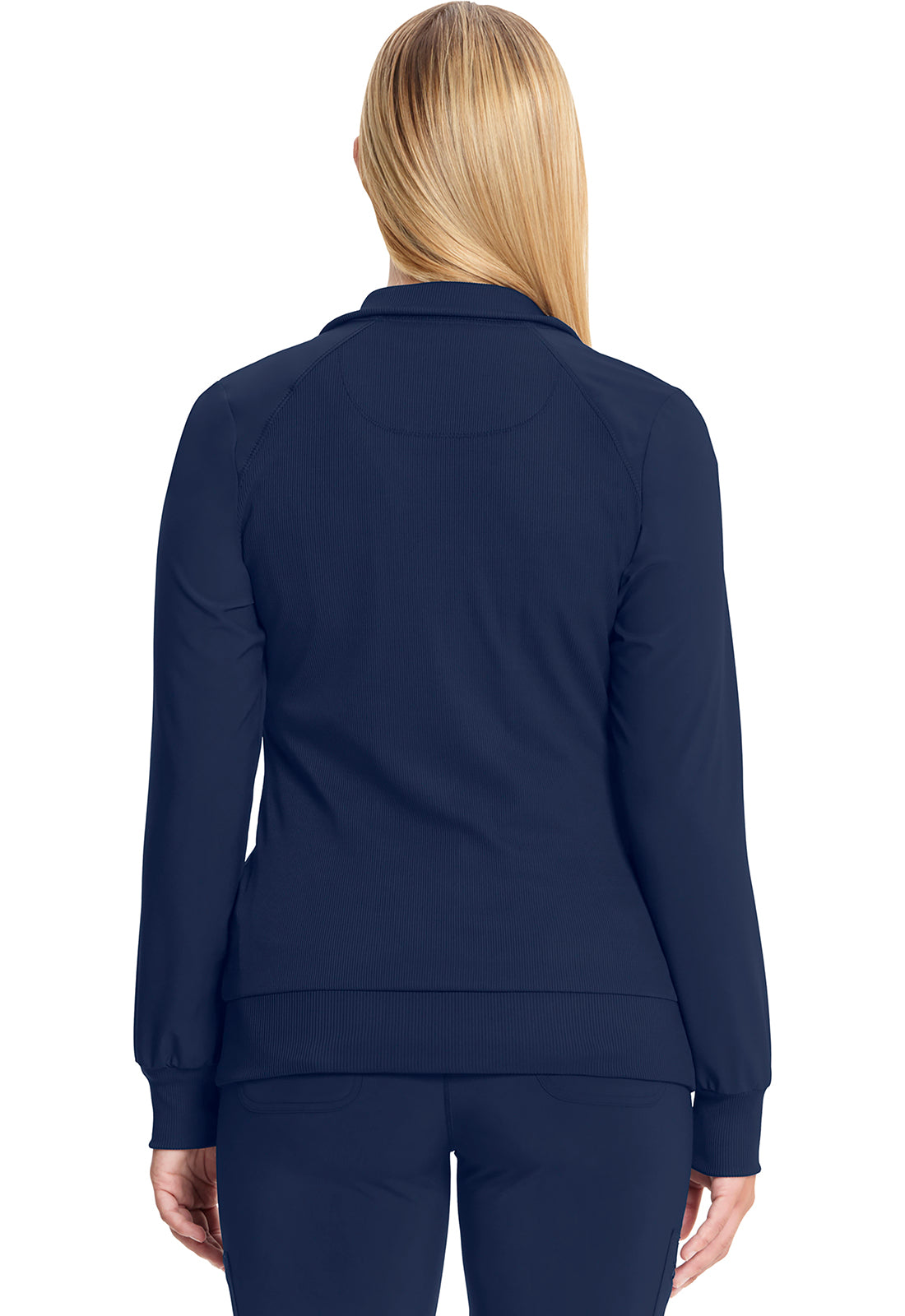 Classics 2391A Zip Front Jacket Navy Model Image Back | Infinity