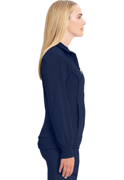 Classics 2391A Zip Front Jacket Navy Model Image Right Side | Infinity