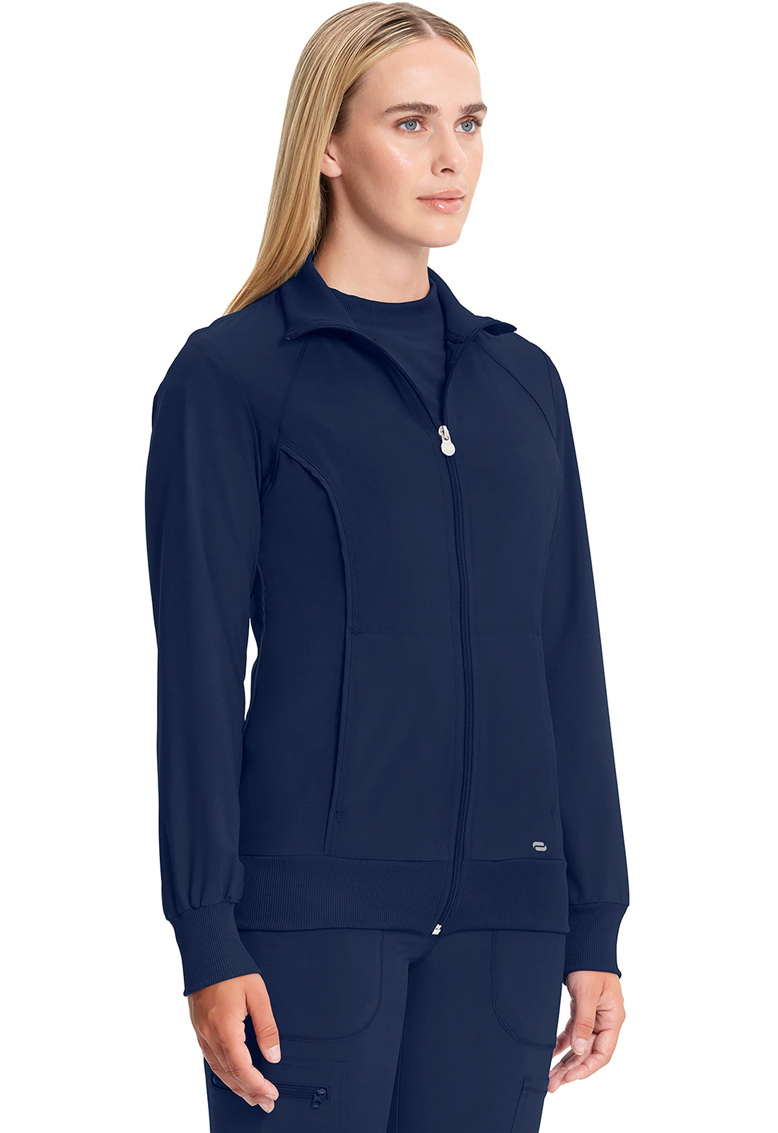 Classics 2391A Zip Front Jacket Navy Model Image Left Side | Infinity