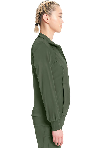 Classics 2391A Zip Front Jacket Olive Model Image Right Side | Infinity