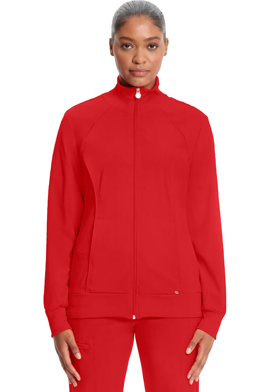 Classics 2391A Zip Front Jacket Red Model Image Front | Infinity