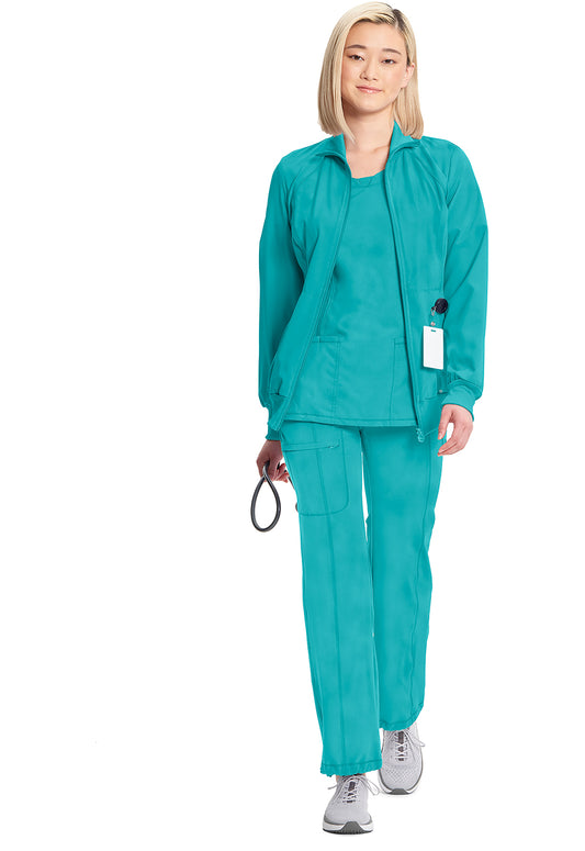Infinity 2391A Women's Zip Front Jacket Teal Blue