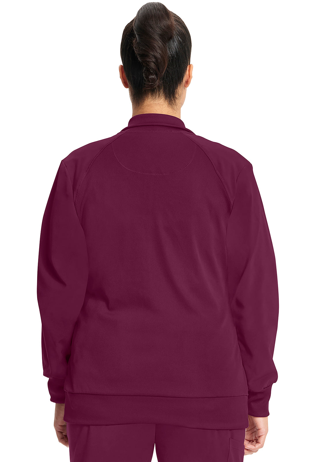 Classics 2391A Zip Front Jacket Wine Model Image Back | Infinity