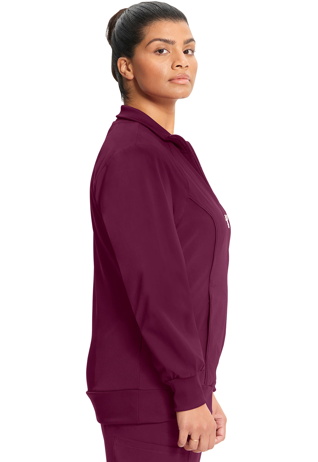 Classics 2391A Zip Front Jacket Wine Model Image Right Side | Infinity