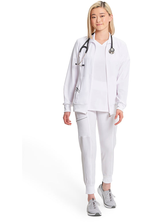 Infinity 2391A Women's Zip Front Jacket White