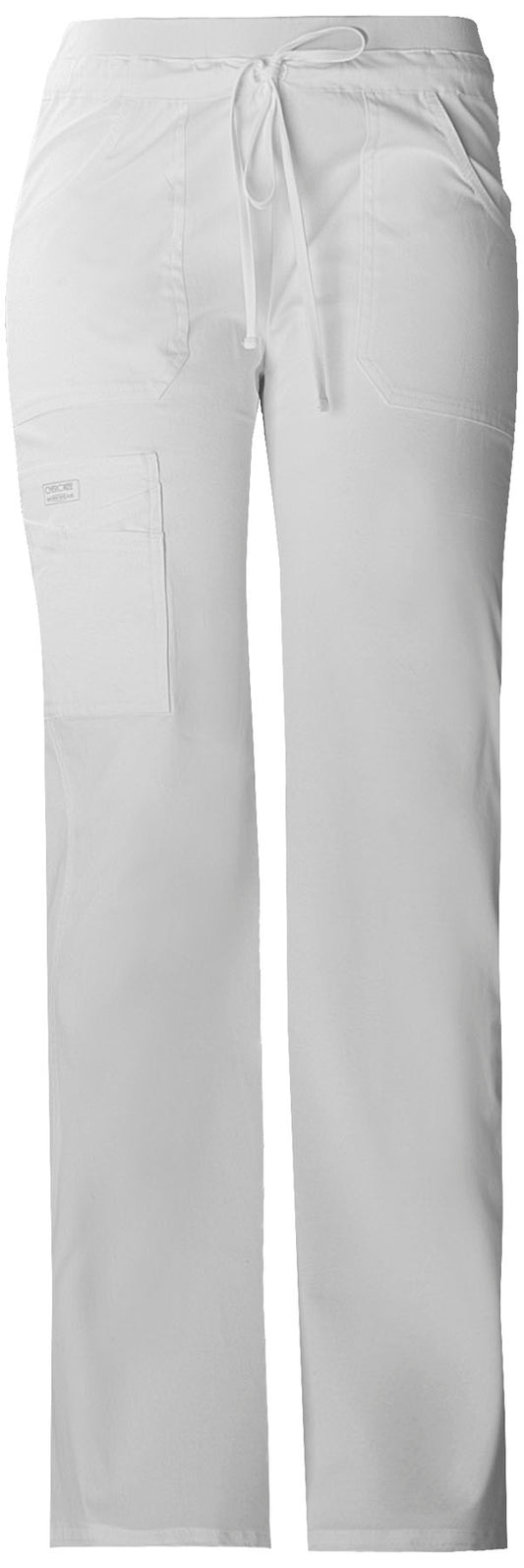 Core Stretch 24001 Drawstring Cargo Pants White Model Image Front | Cherokee Workwear