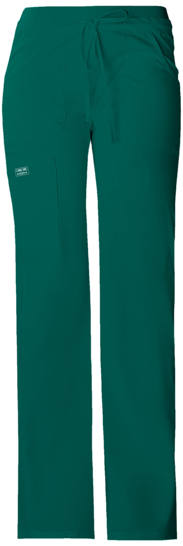 Core Stretch 24001 Drawstring Cargo Pants Hunter Green Model Image Front | Cherokee Workwear