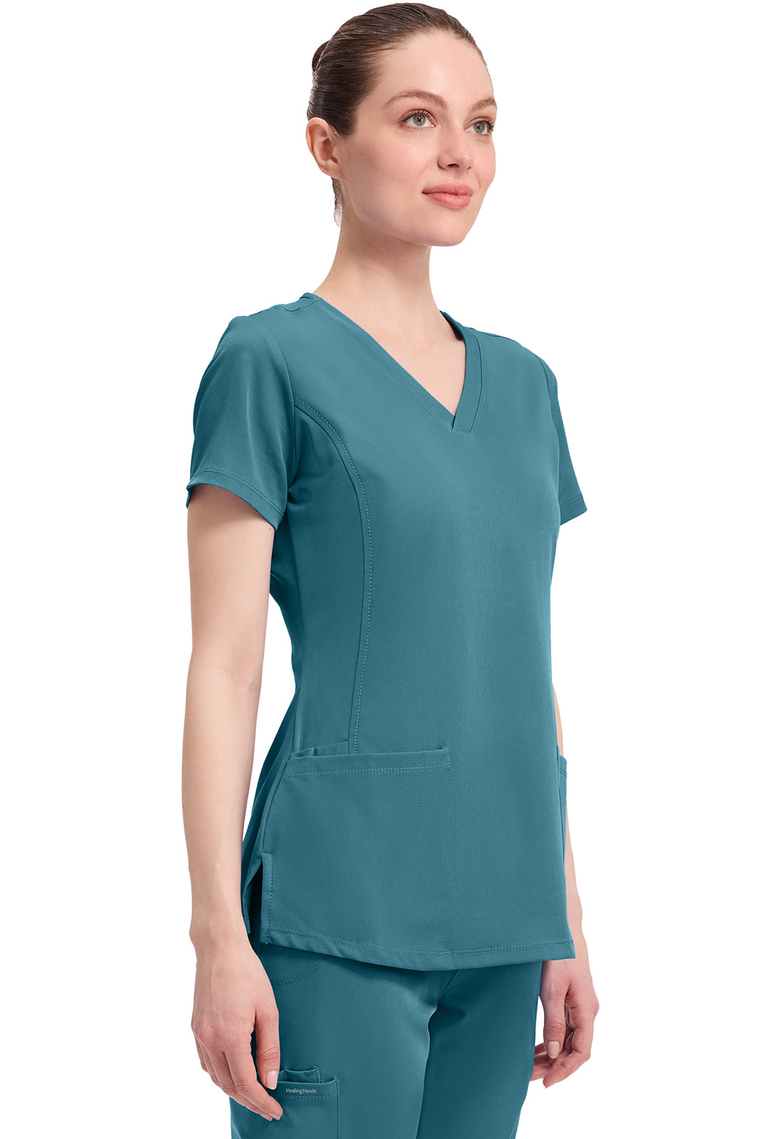 HH Works 2500 Women's Monica Scrub Top Fresh Blue
