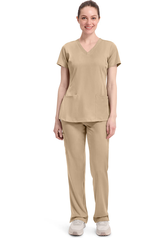 HH Works 2500 Women's Monica Scrub Top Khaki