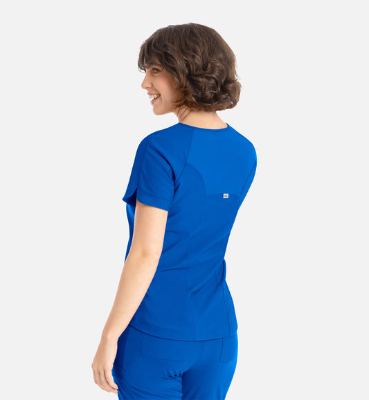 Embrace 2502 Luna Tuckable Y-Neck Top Royal Blue