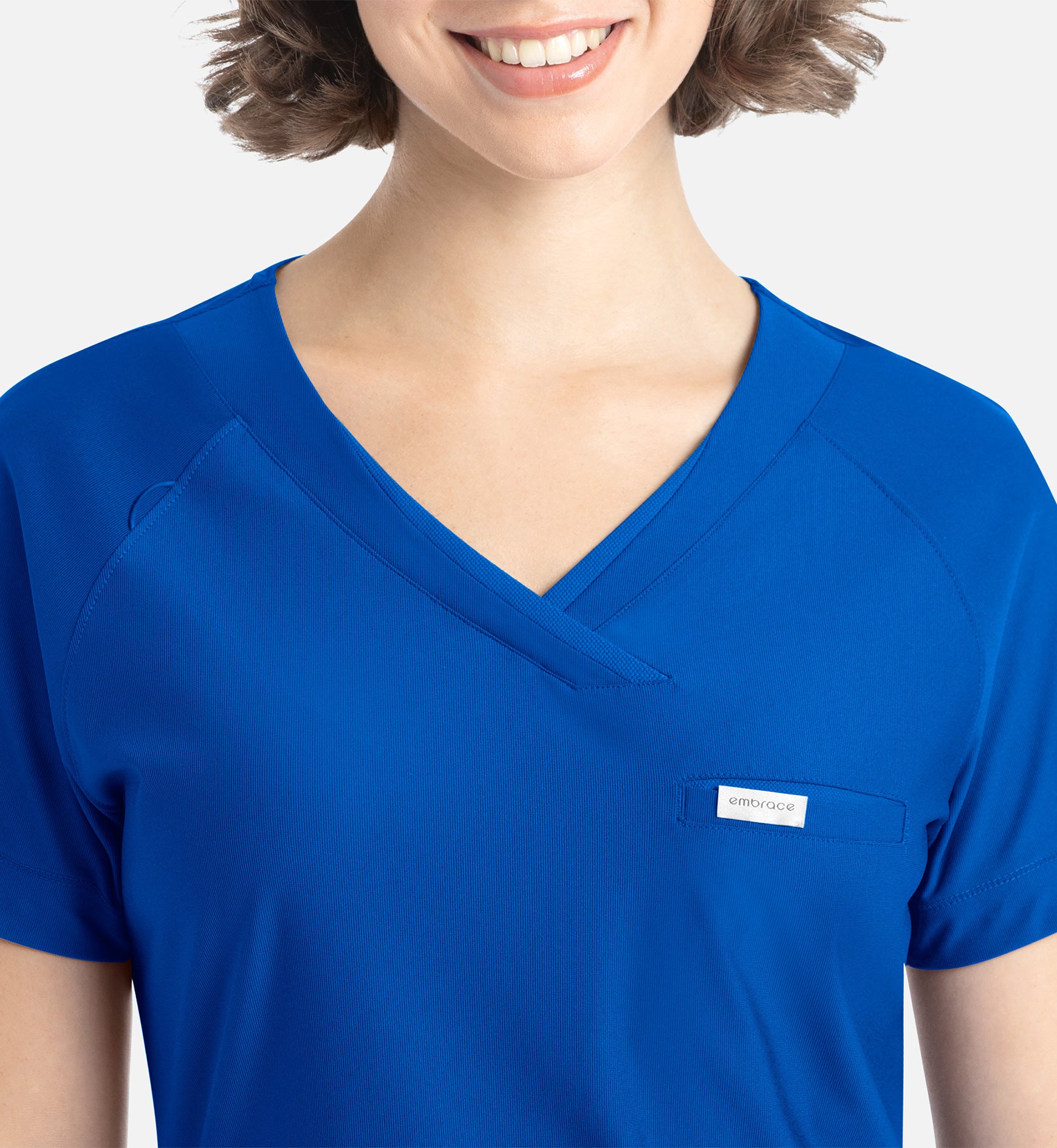 Embrace 2502 Luna Tuckable Y-Neck Top Royal Blue