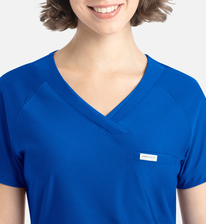 Embrace 2502 Luna Tuckable Y-Neck Top Royal Blue