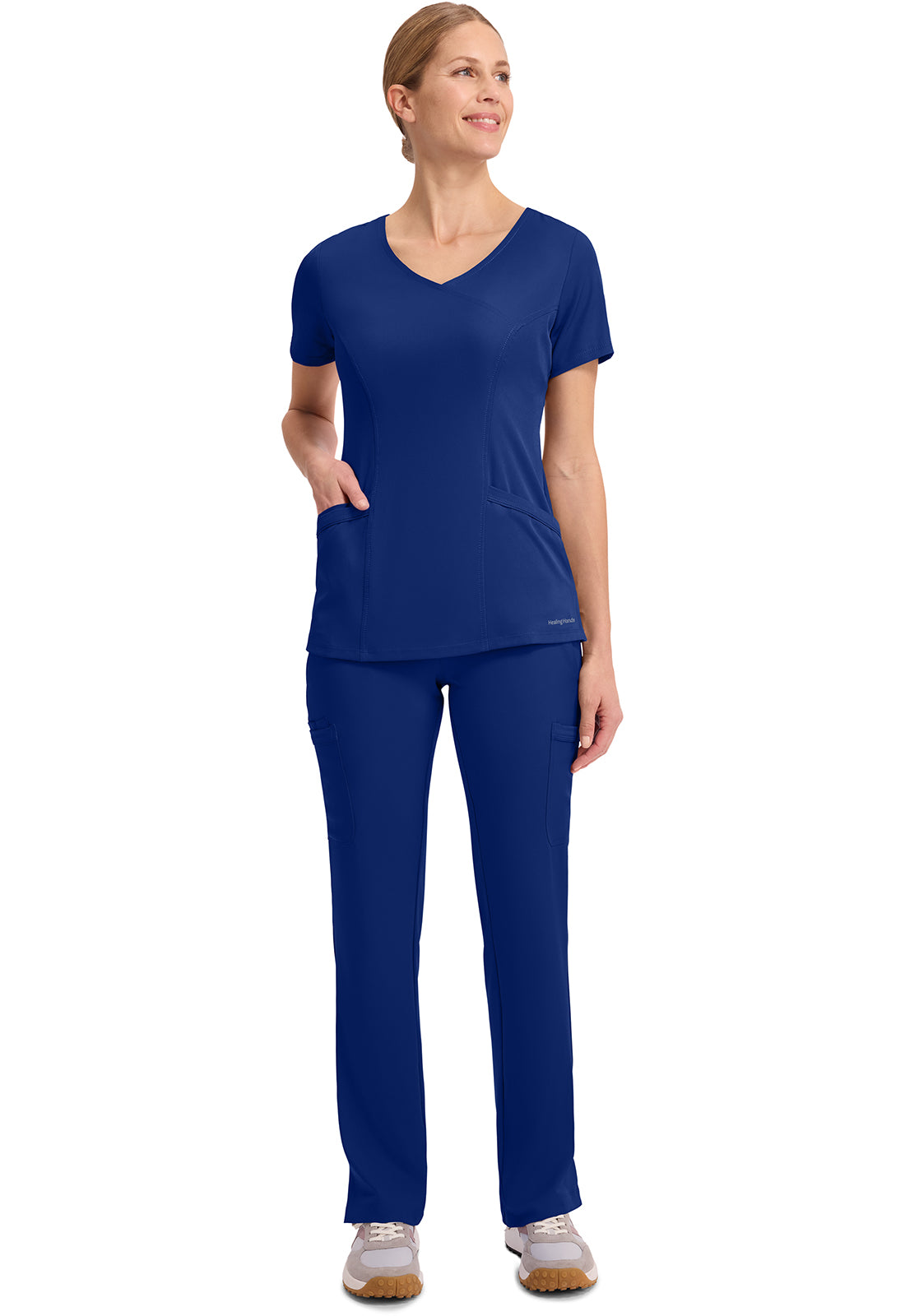 HH Works 2525 Women's Madison Scrub Top Galaxy Blue