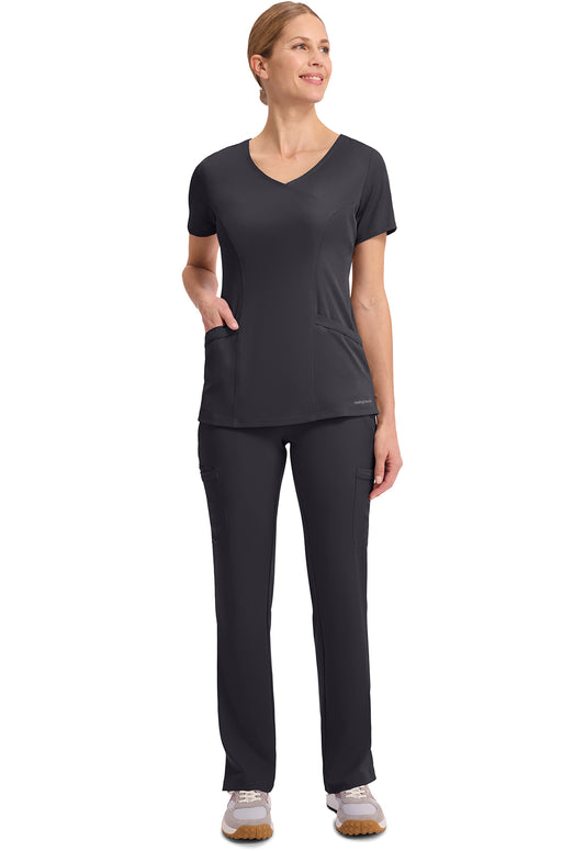 HH Works 2525 Women's Madison Scrub Top Pewter