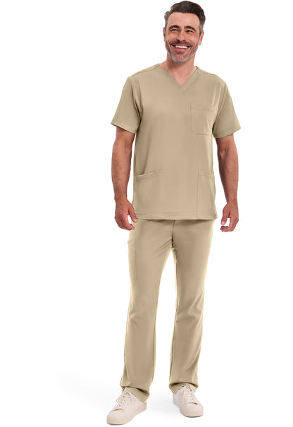 HH Works 2590 Men's Mathew Scrub Top Khaki