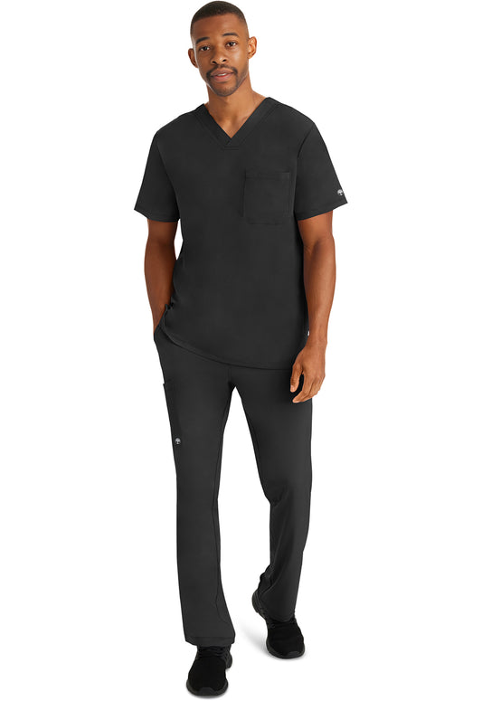 HH Works 2591 Men's Mason Scrub Top Black