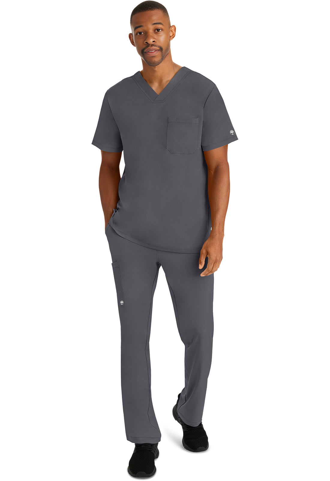 HH Works 2591 Men's Mason Scrub Top Pewter
