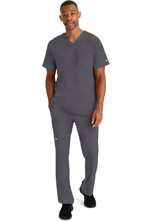 HH Works 2591 Men's Mason Scrub Top Pewter