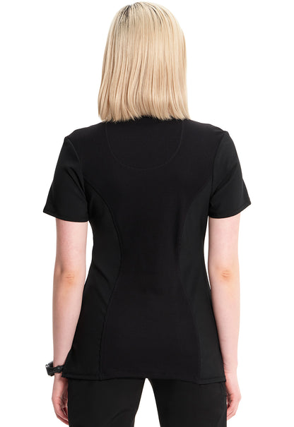 Classics 2624A Round Neck Top Black Model Image Back | Infinity