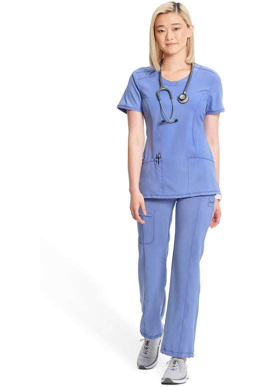 Infinity 2624A Women's Round Neck Scrub Top Ciel