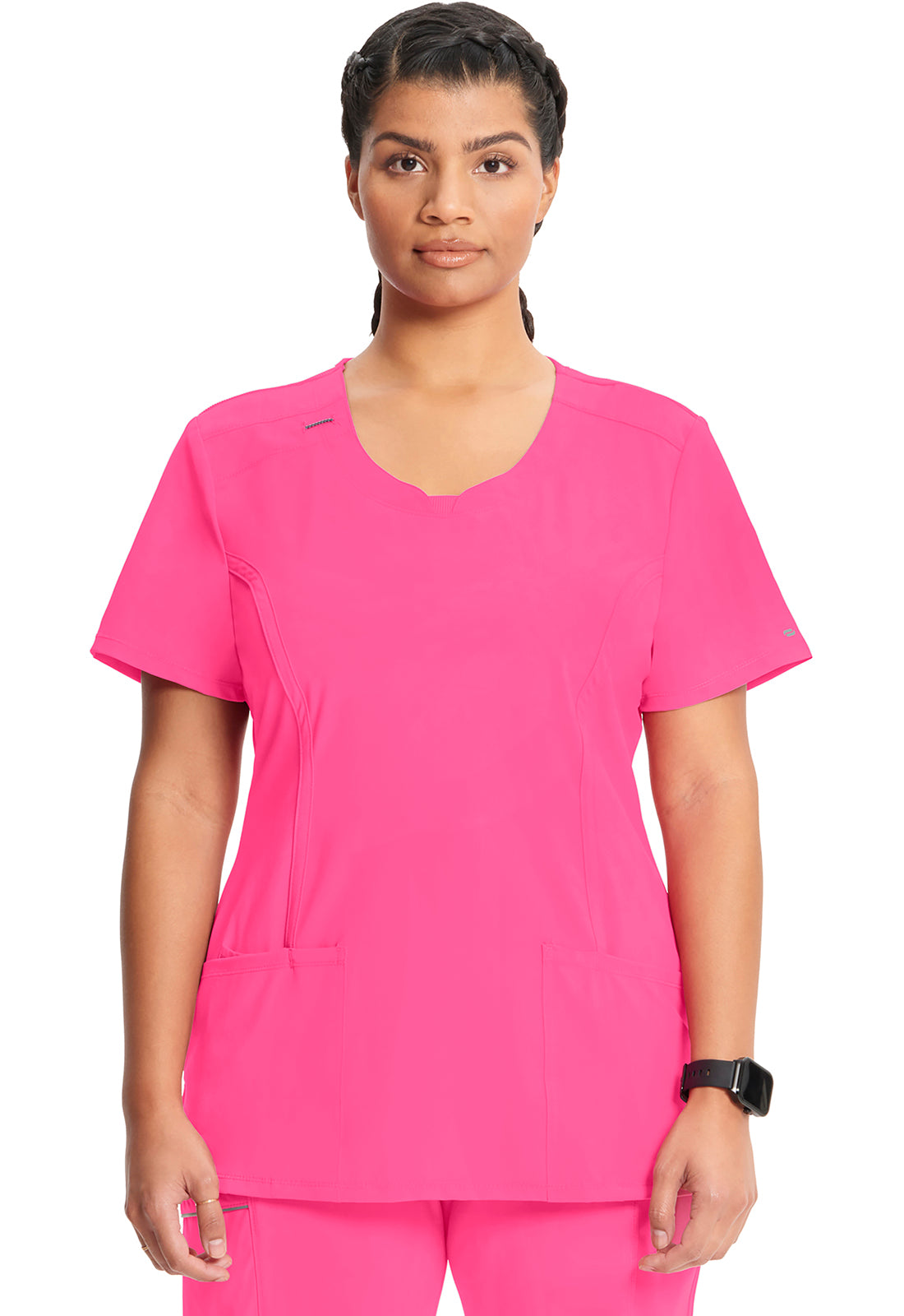 2624A Infinity Round Neck Top (Carmine Pink)