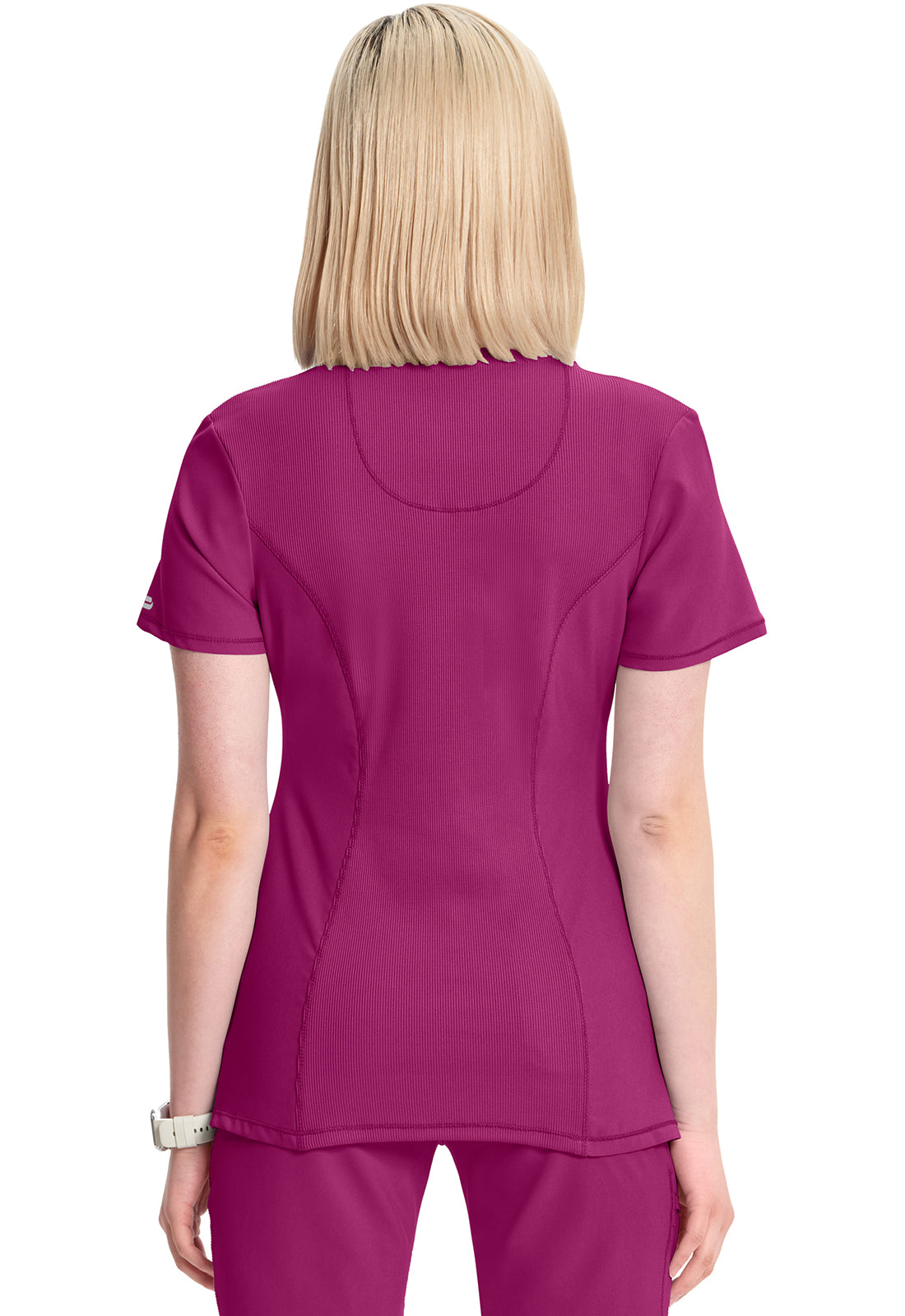 Classics 2624A Round Neck Top Future Fuchsia Model Image Back | Infinity