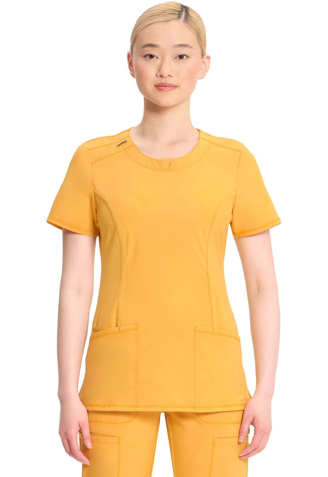 Classics 2624A Round Neck Top Gold Rush Model Image Front | Infinity