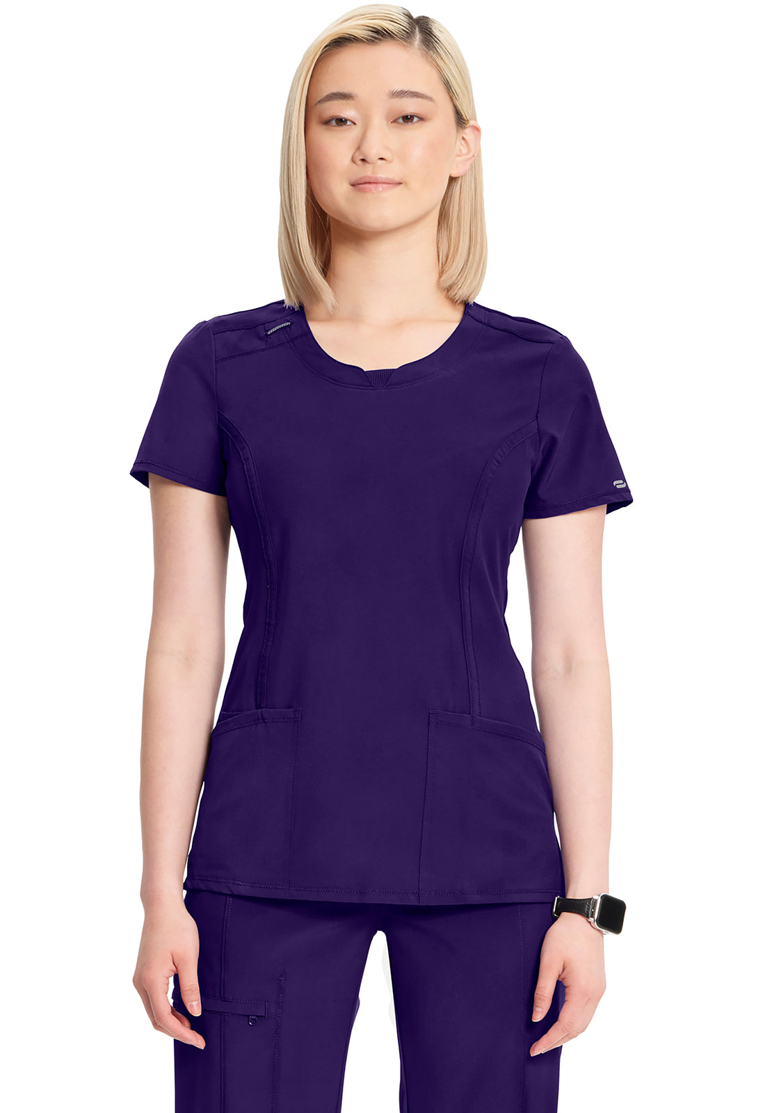 Classics 2624A Round Neck Top Grape Model Image Front | Infinity