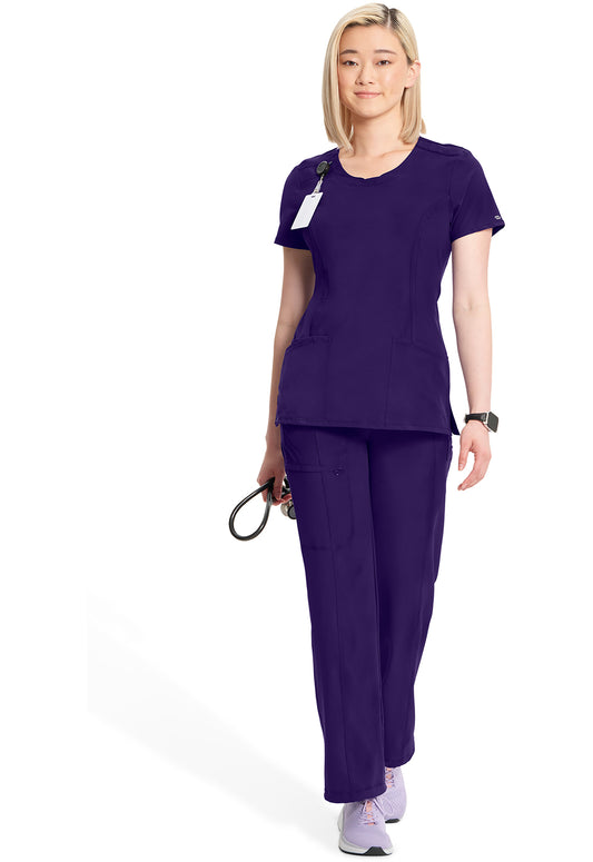 Infinity 2624A Women's Round Neck Scrub Top Grape