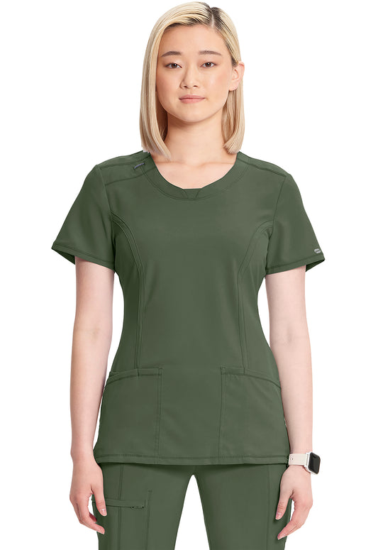 2624A Infinity Round Neck Top (Olive)