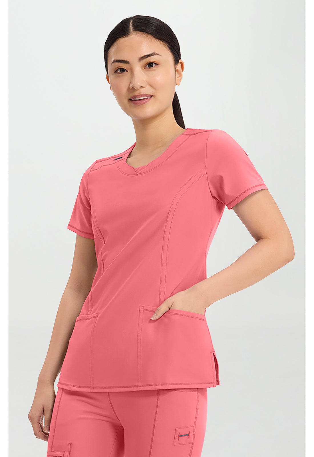 Infinity 2624A Women's Round Neck Scrub Top Pinkerton