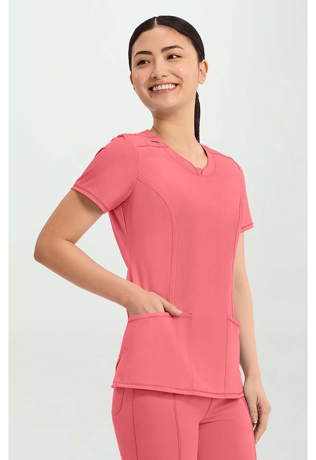 Infinity 2624A Women's Round Neck Scrub Top Pinkerton
