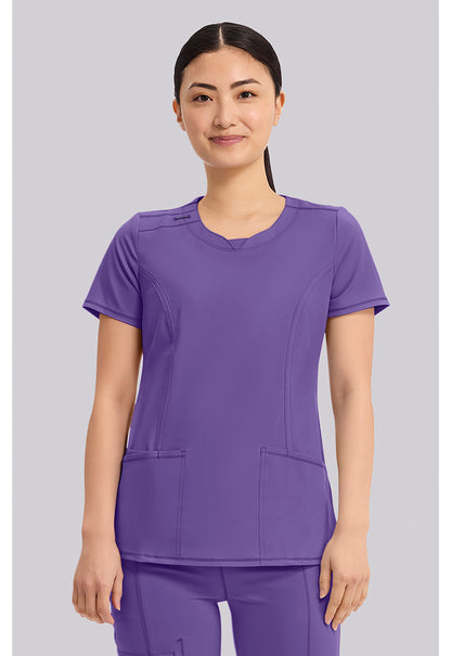 Infinity 2624A Women's Round Neck Scrub Top Pretty N Purple