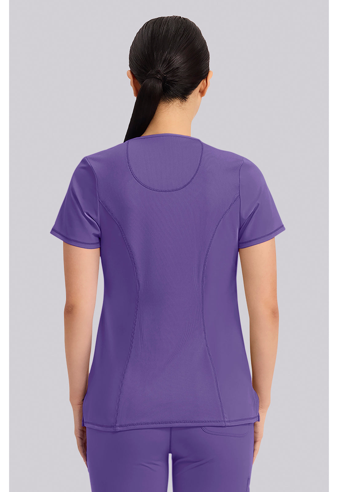 Infinity 2624A Women's Round Neck Scrub Top Pretty N Purple