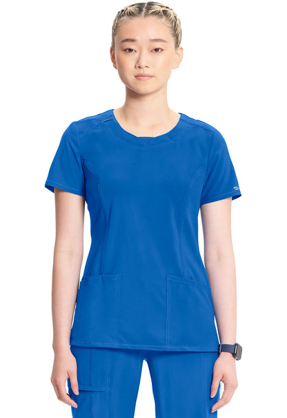 Classics 2624A Round Neck Top Royal Model Image Front | Infinity