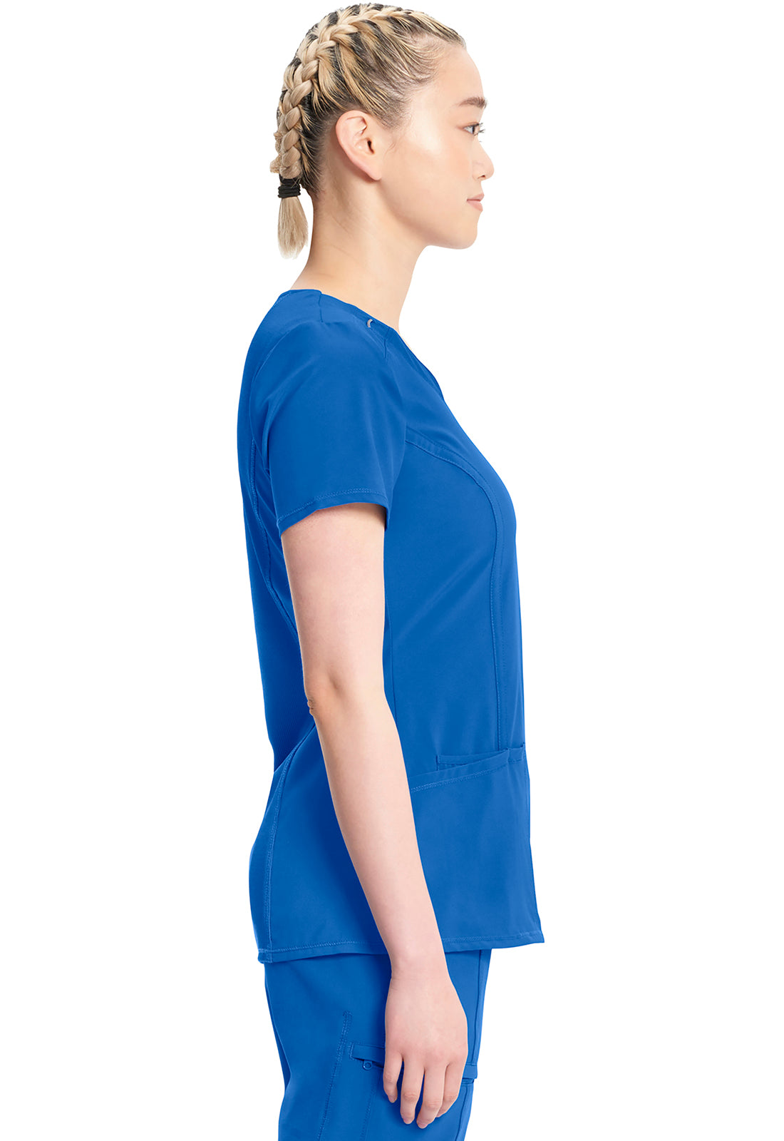 Classics 2624A Round Neck Top Royal Model Image Right Side | Infinity