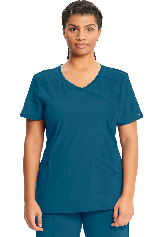 2625A Infinity Mock Wrap Top (Caribbean Blue)