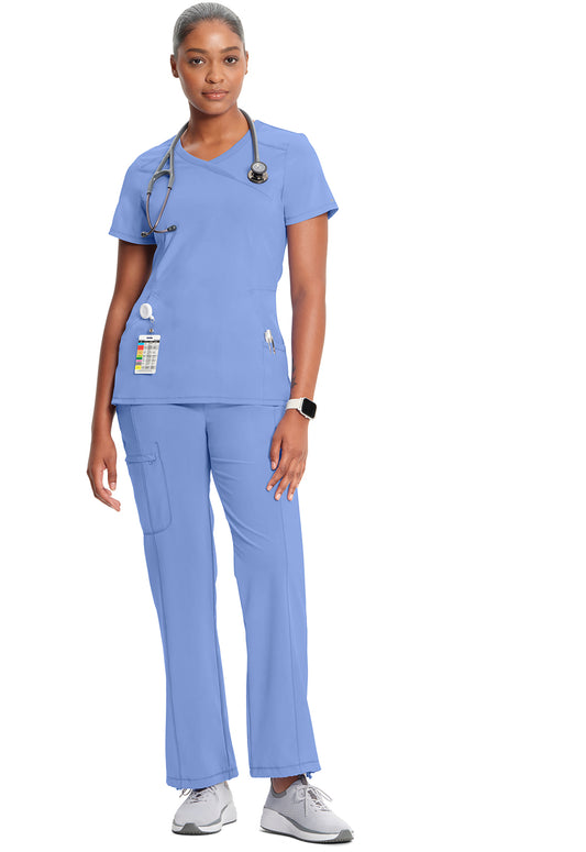 Infinity 2625A Women's Mock Wrap Scrub Top Ciel