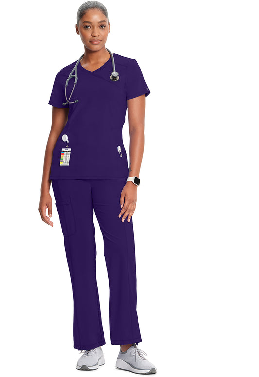 Infinity 2625A Women's Mock Wrap Scrub Top Grape