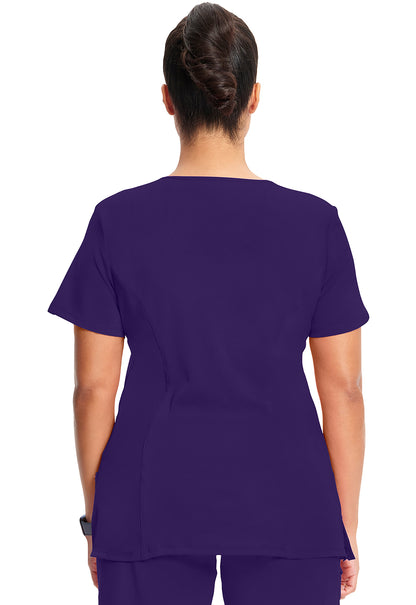 Classics 2625A Mock Wrap Top Grape Model Image Back | Infinity