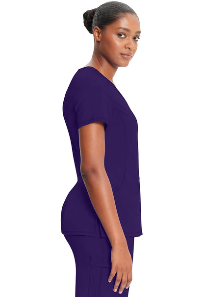 Classics 2625A Mock Wrap Top Grape Model Image Right Side | Infinity