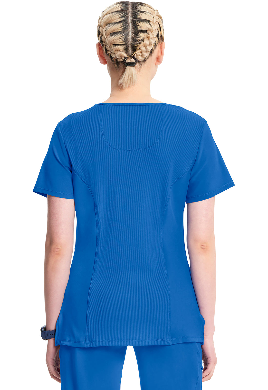 Classics 2625A Mock Wrap Top Royal Model Image Back | Infinity